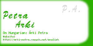 petra arki business card
